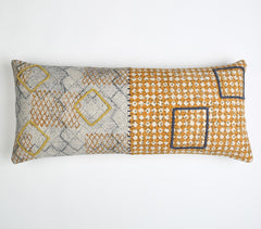Handcrafted Block Printed Multicolor Lumbar Pillow Cover