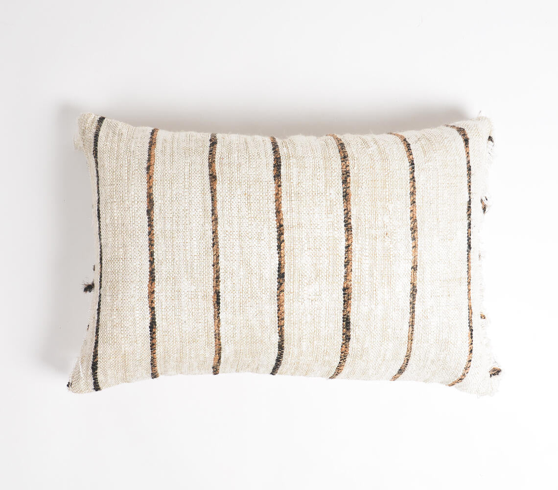 Line striped lumbar pillow cover