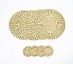 Natural Grass Placemats & Coasters (Set of 8)