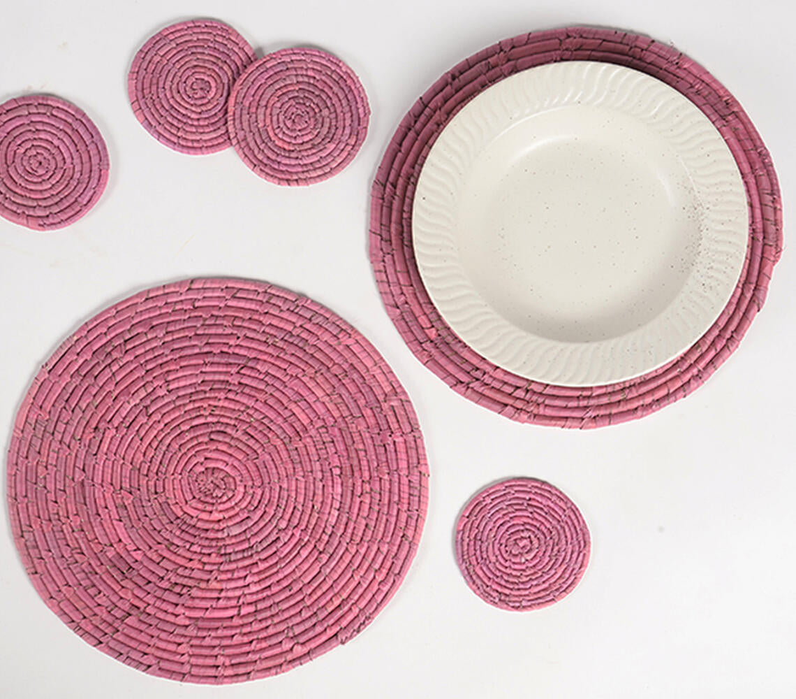 Handwoven Sabai Grass Placemats & Coasters