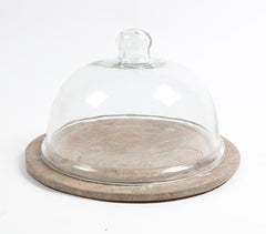 Slate Cake Stand and Dessert Storage with Glass Dome