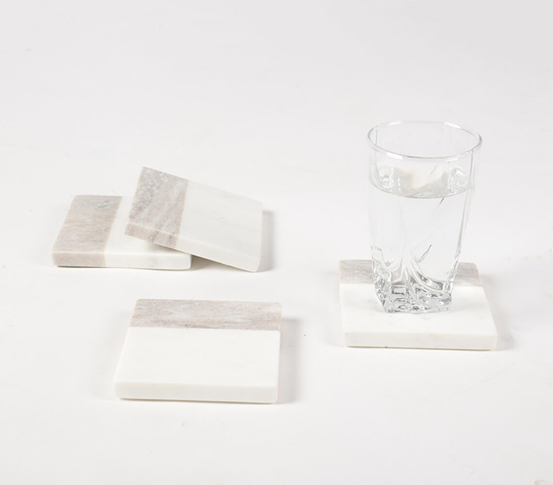 Handmade Set of 4 Custom Marble Coasters